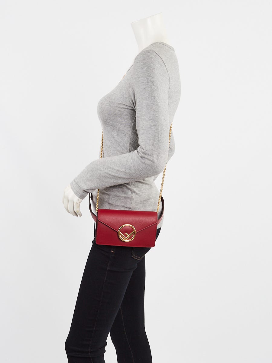 Fendi belt shop bag red