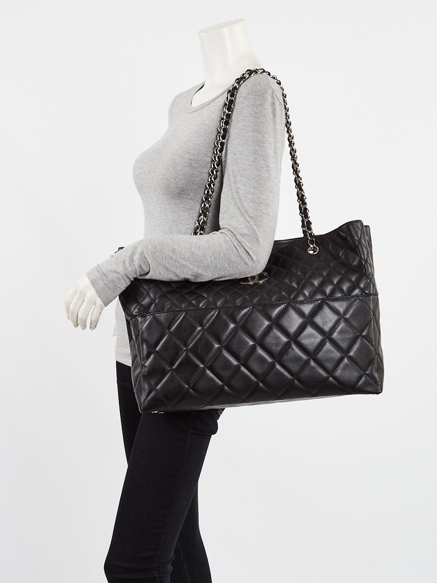Chanel Black Quilted Leather In the Business Large Shopping Tote Bag -  Yoogi's Closet