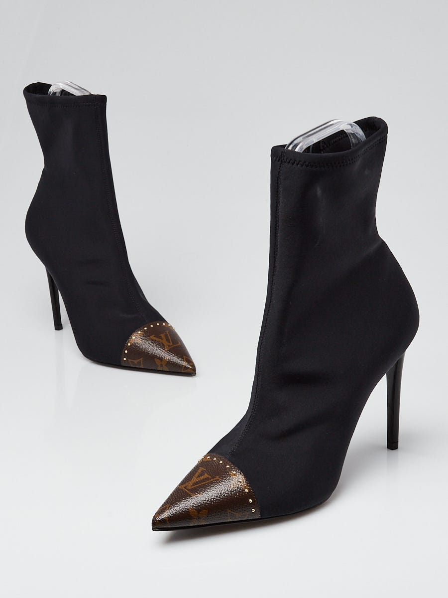 Louis Vuitton Black Stretch Neoprene Pointed Toe Cherie Sock