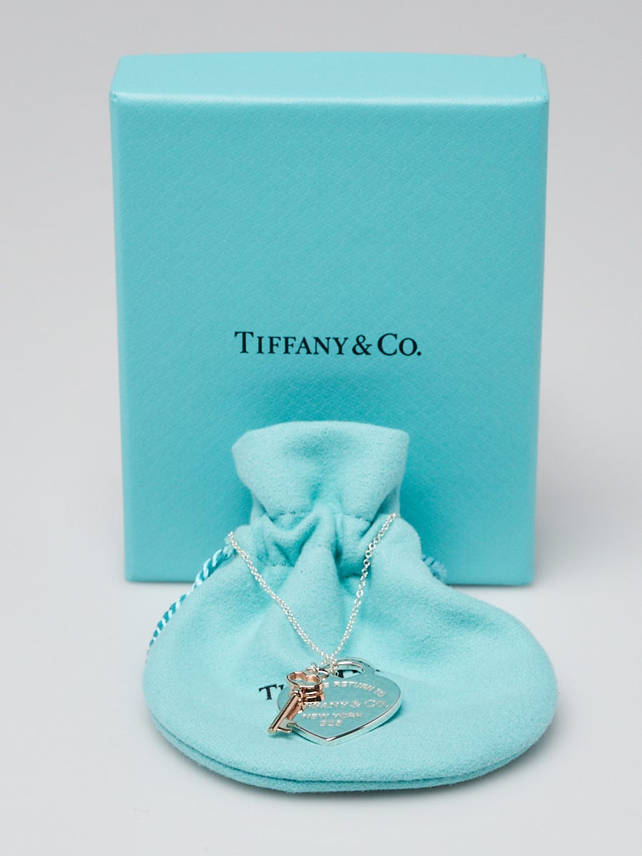 Tiffany & Co. Sterling Silver/Signature Metal Heart and Key