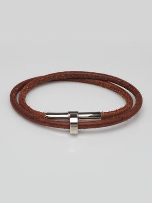Brown Leather Kite Double Wrap Bracelet