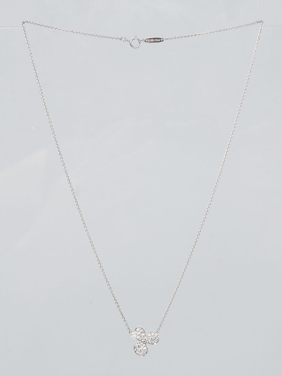 Tiffany 
Co. Platinum and Diamond Paper Flowers Pendant Necklace