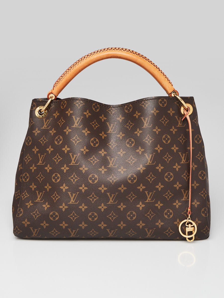 Louis Vuitton Artsy MM Monogram Canvas Leather Tote Shoulder Bag