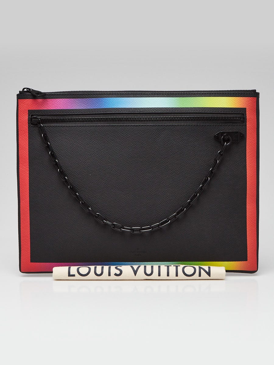 Louis Vuitton Slender Wallet Taiga Black/Rainbow