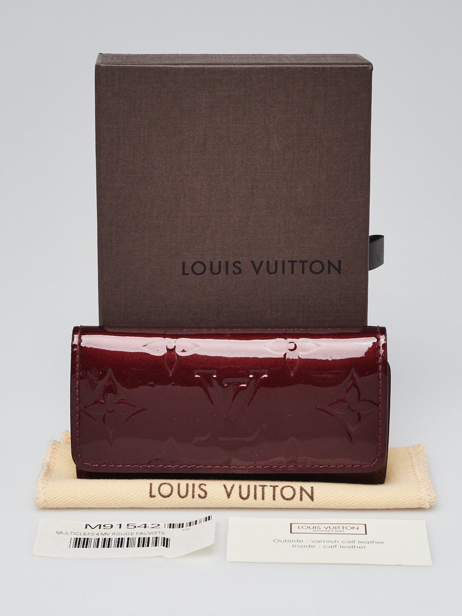 Leather key ring Louis Vuitton White in Leather - 36091444