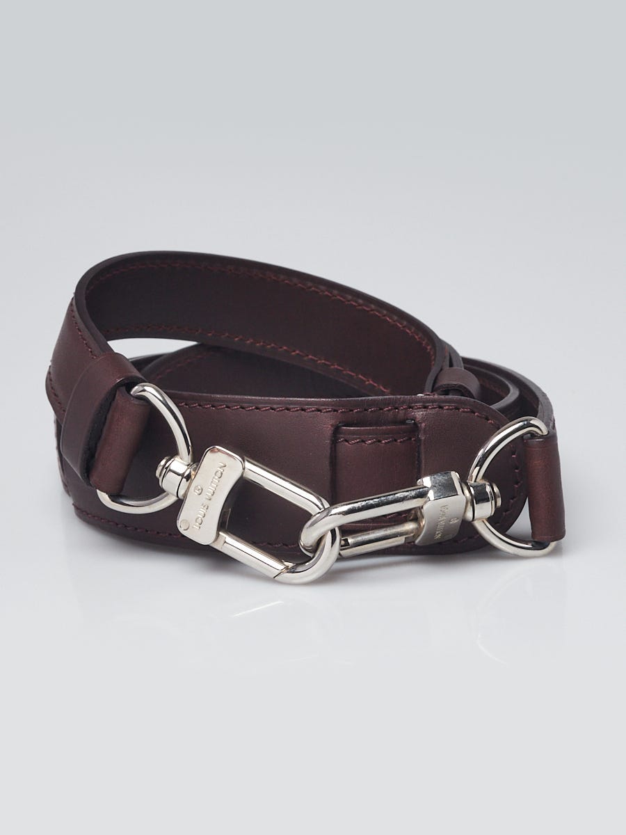 Louis Vuitton Burgundy Leather Adjustable Shoulder Strap - Yoogi's