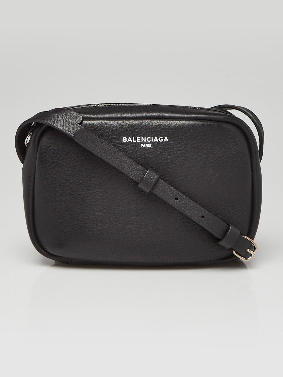 Balenciaga Everyday Camera Bag XS White/Black in Calfskin Leather with  Silver-tone - US