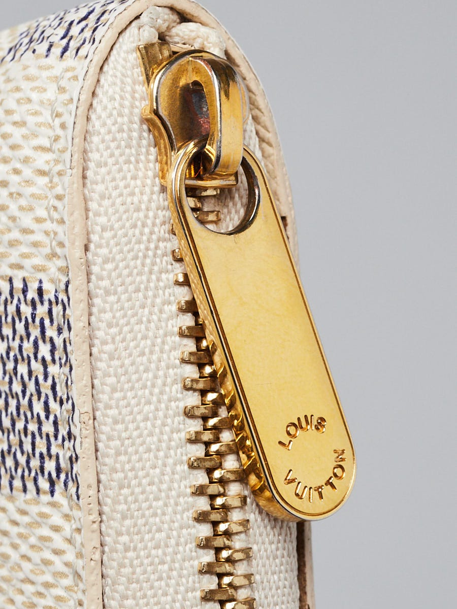 Louis Vuitton Jaune Pale Damier Azur Canvas Zoe Wallet - Yoogi's Closet