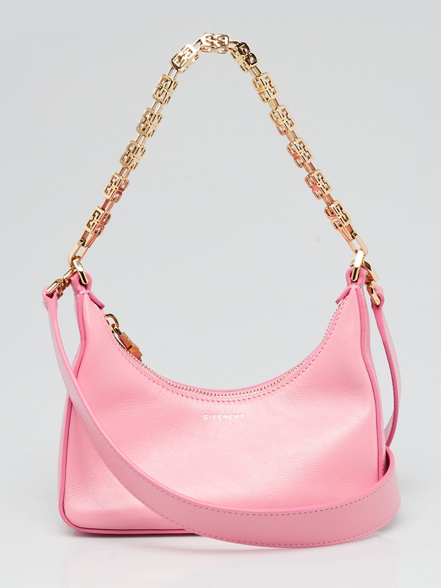 Moon Small Leather Shoulder Bag in White - Prada