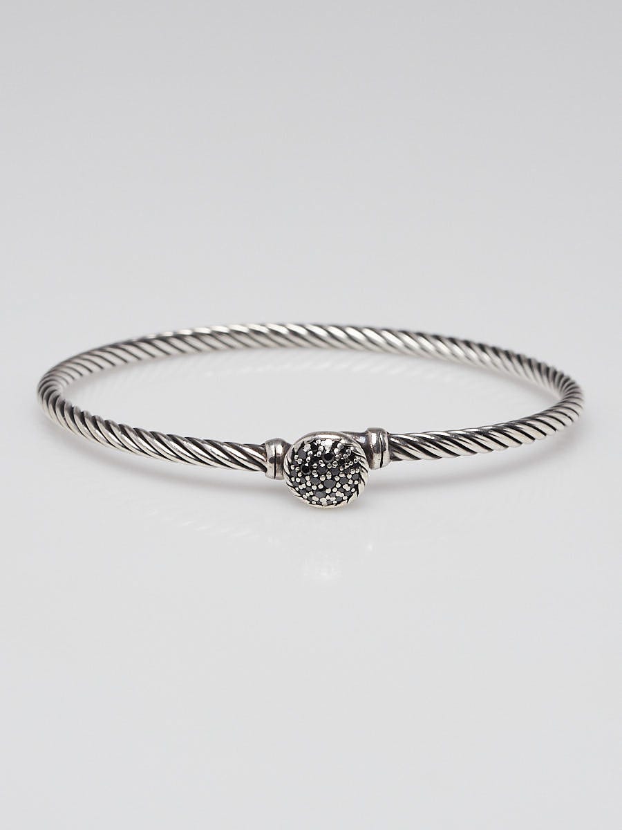 Chatelaine Bracelet in Sterling Silver with Diamonds, 3mm