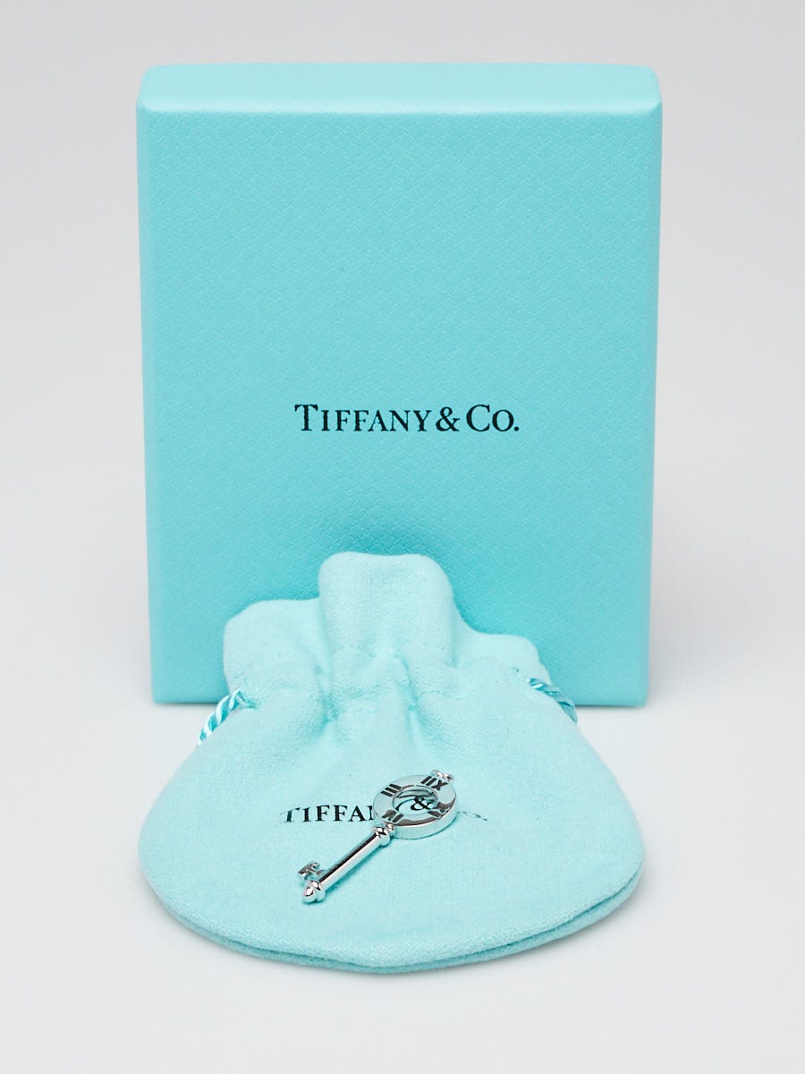Tiffany & Co. 18k White Gold and Diamond Atlas Key Pendant