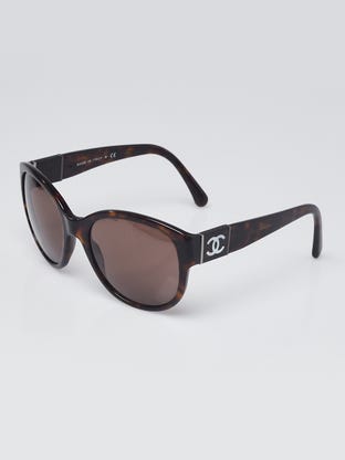 Tortoise Shell CC Logo Sunglasses-5197