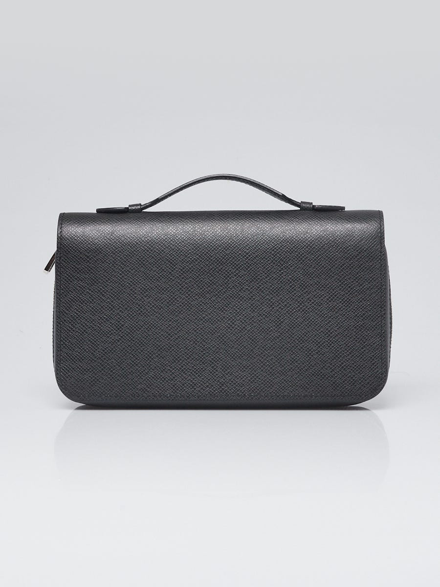 Louis Vuitton Black Taiga Leather Zippy Organizer XL Travel Wallet