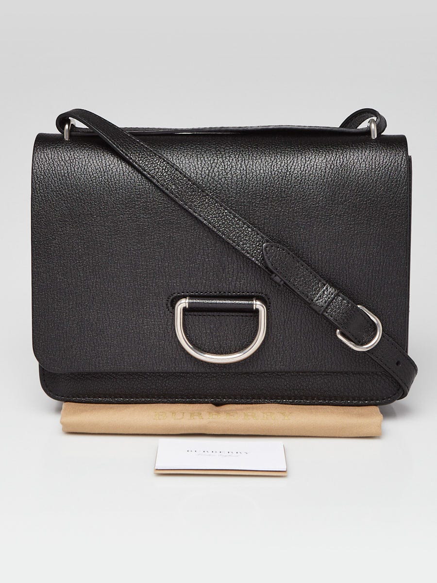 Burberry Black Leather Medium D-Ring Crossbody Bag