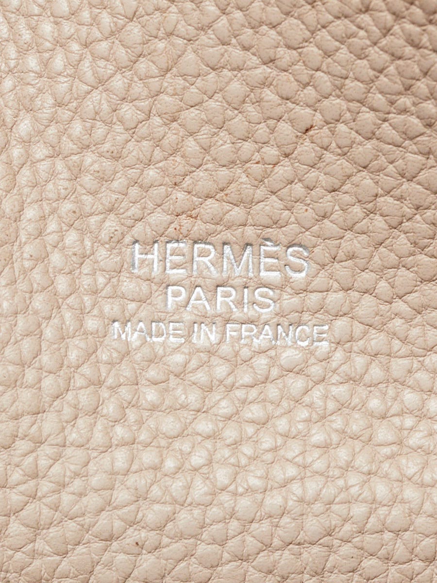 Hermes 22cm Gris Tourterelle Togo Leather Palladium Plated So Kelly Bag -  Yoogi's Closet