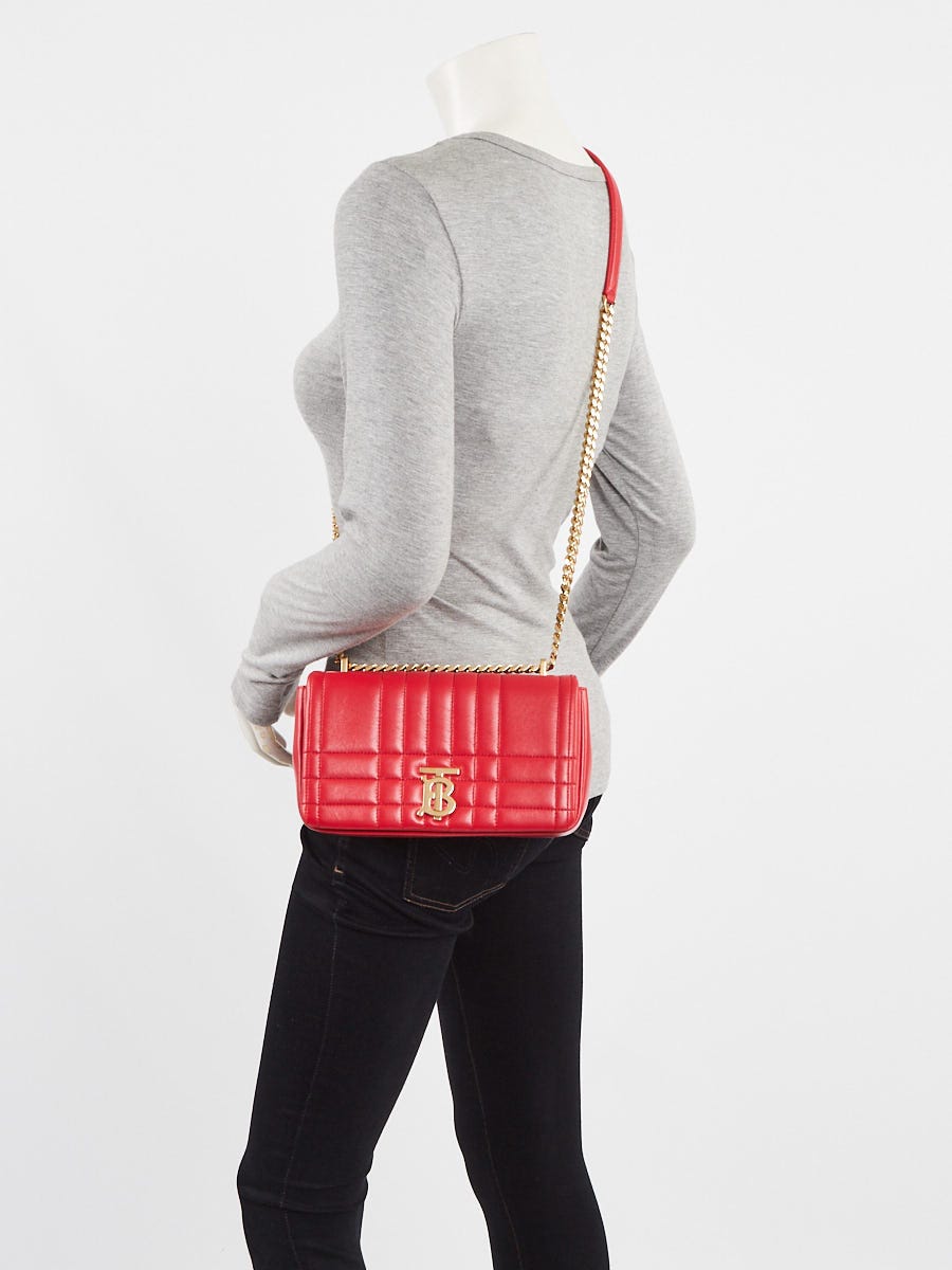 Burberry Red Quilted Leather Small Lola Flap Bag | Yoogi's
