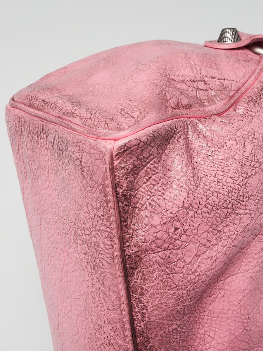 ♡BALENCIAGA ♡ピンク レザー トートバッグ ピンク Le City テクスチャードレザー スモール トートバッグ