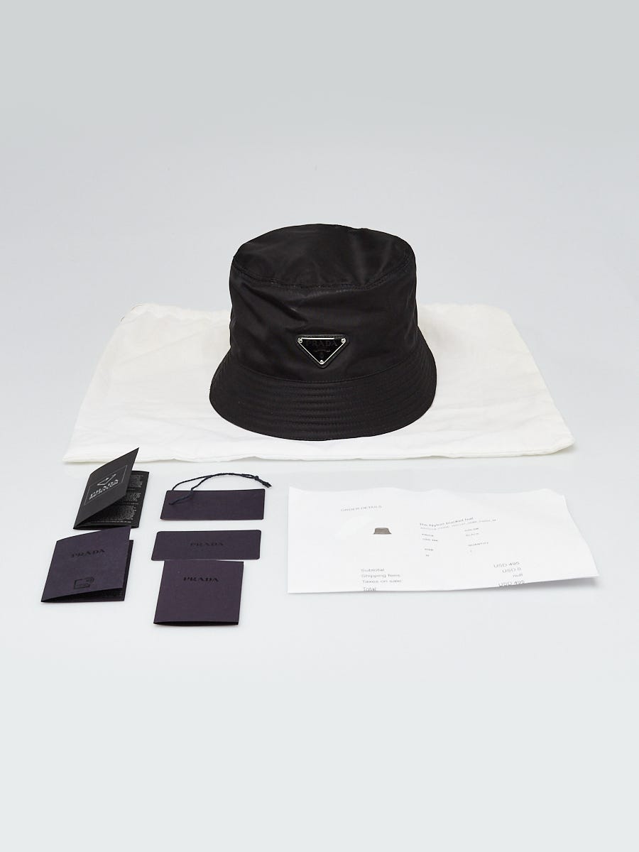 Prada Black Re-Nylon Bucket Hat Size M - Yoogi's Closet