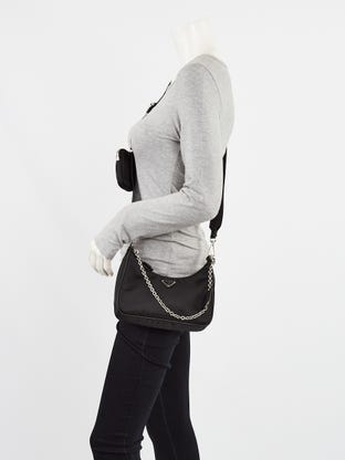 Prada Corda Pattina Sottospalla Canvas Shoulder Bag BR4659 - Yoogi's Closet