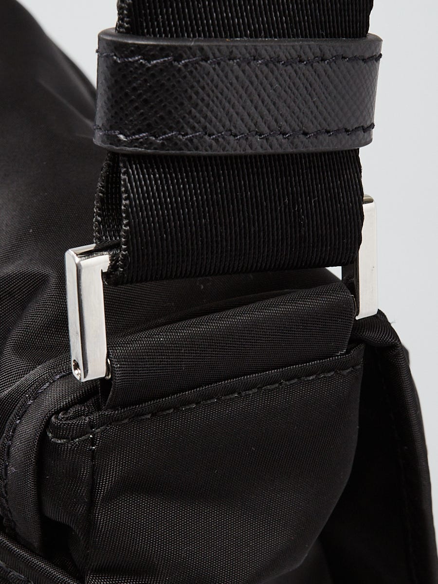 Replica Prada Re-Nylon And Saffiano Shoulder Bag 2VD052 Black