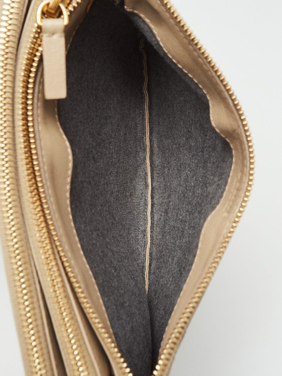Trio leather crossbody bag Celine Beige in Leather - 35940219