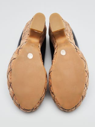 Louis Vuitton White Patent Leather Strappy Fleur Wedge Sandals Size 9/39.5  - Yoogi's Closet