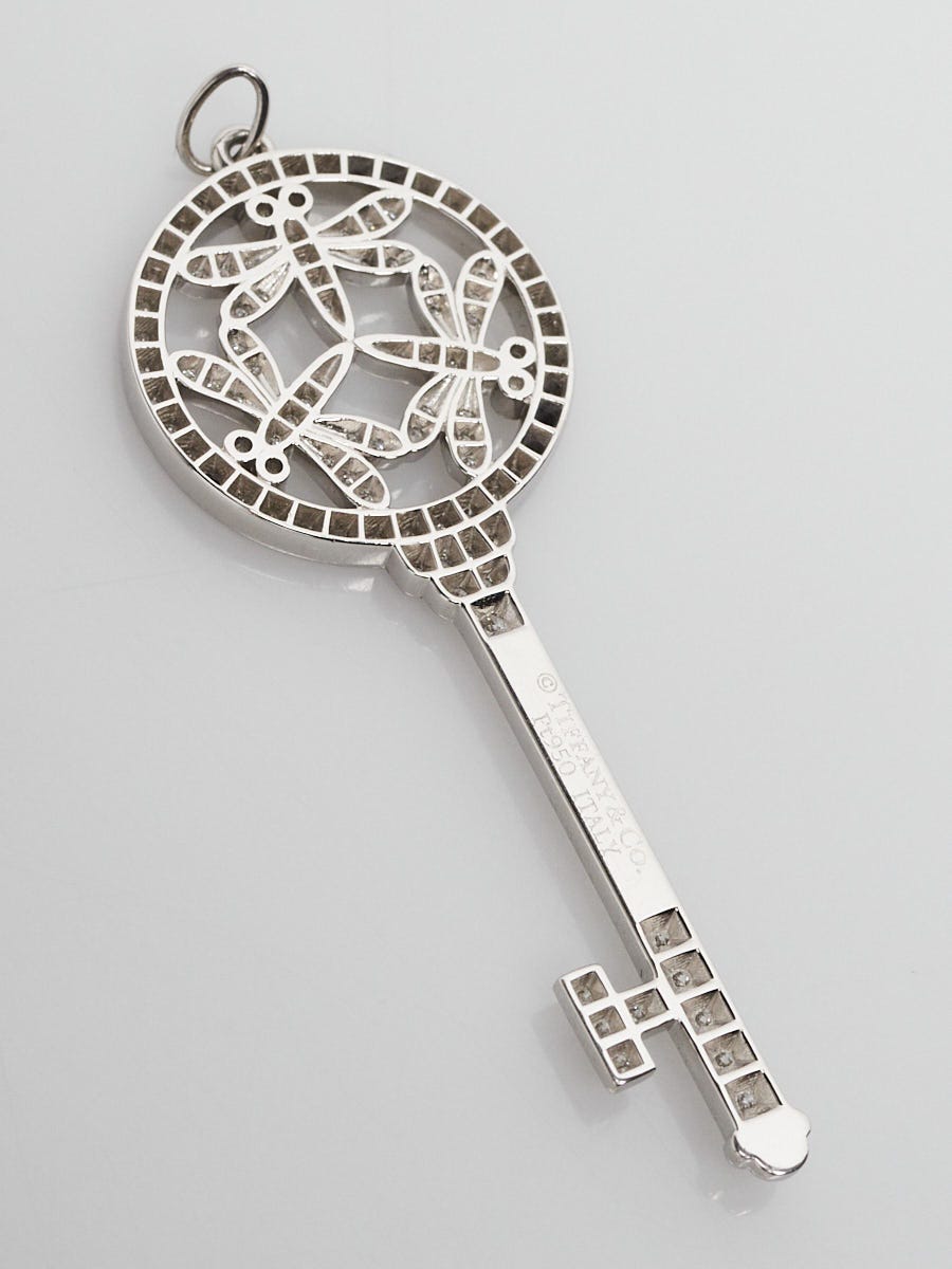Tiffany & Co. Platinum and Diamond Dragonfly Tiffany Key Large