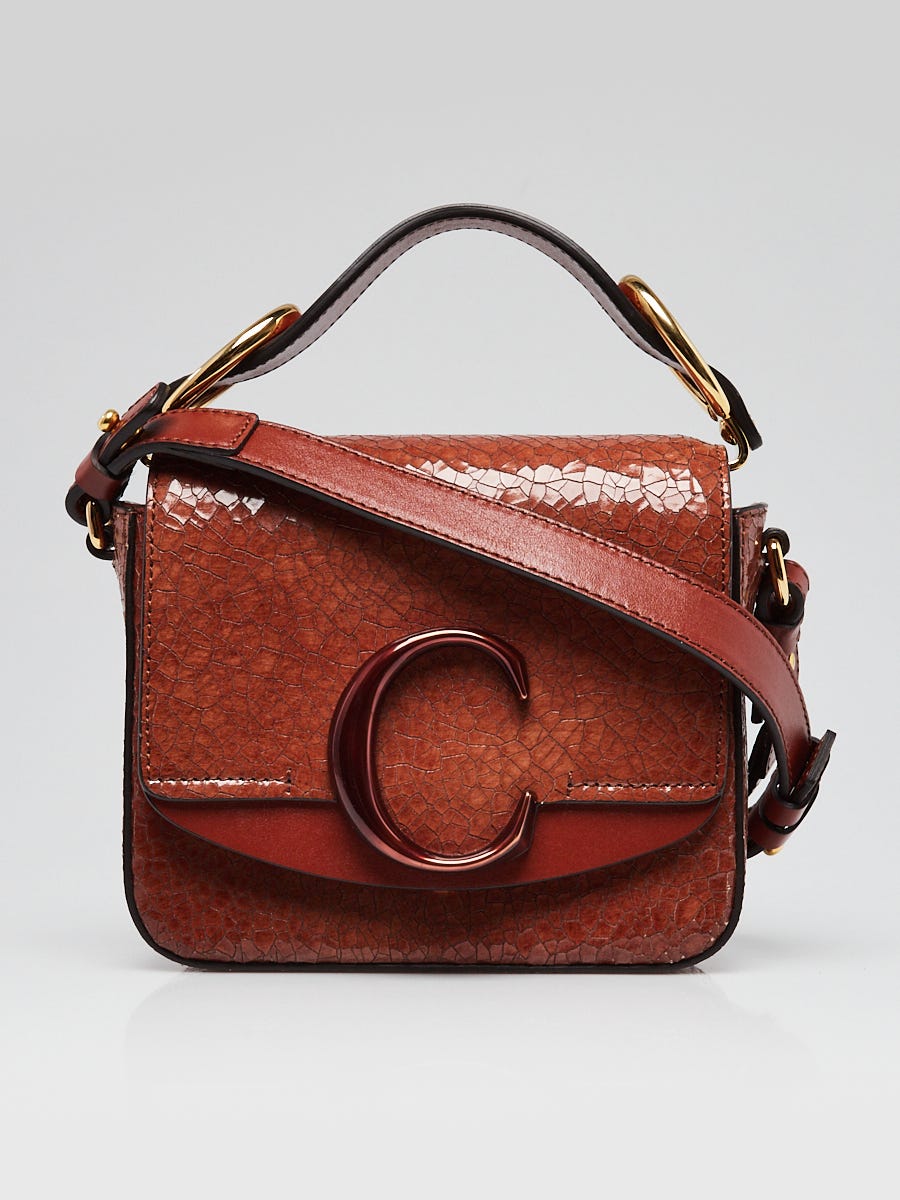 Croc-Embossed Leather Mini Crossbody Bag