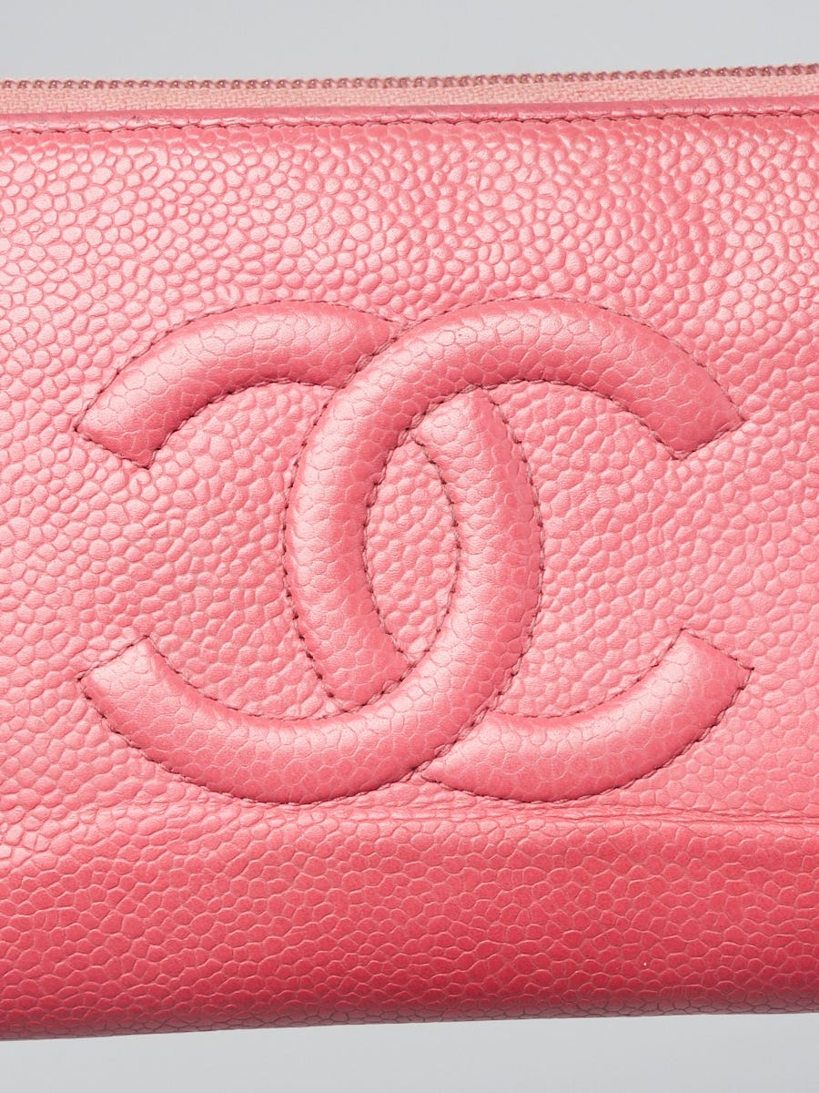 Chanel Caviar Timeless Zippy Wallet Pink – Now You Glow