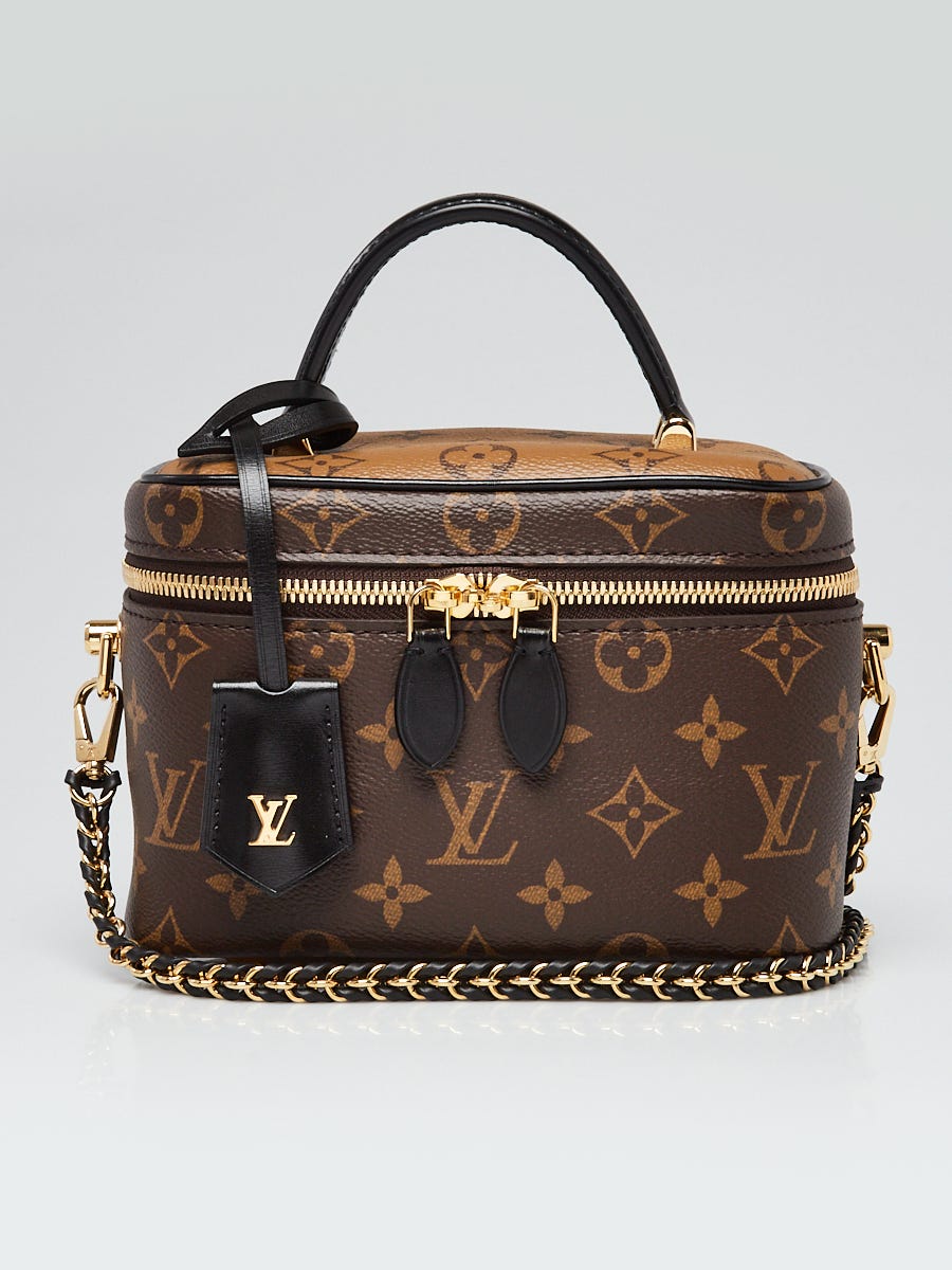 Louis Vuitton Brown Monogram and Monogram Reverse Coated Canvas Vanity PM Gold Hardware, 2020, Womens Handbag