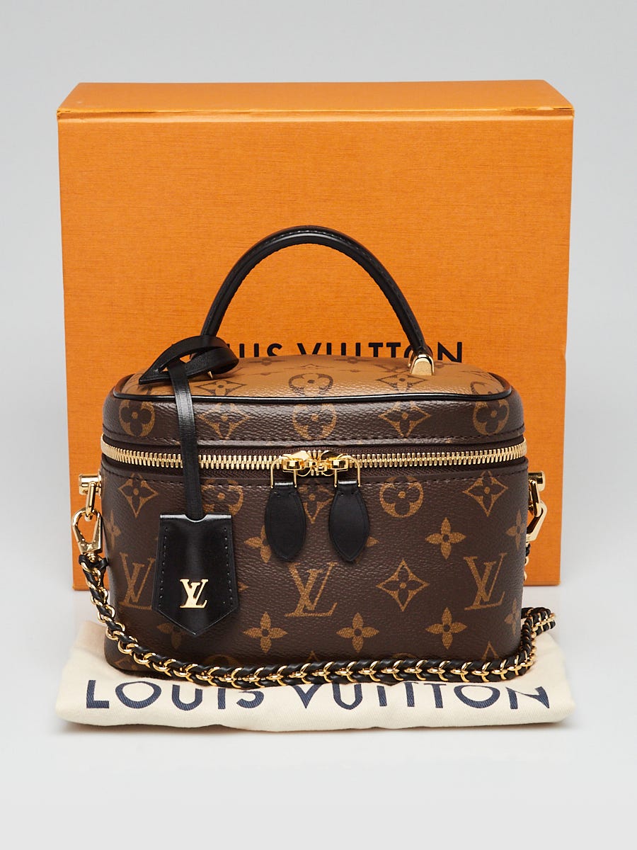 LOUIS VUITTON Vanity PM Monogram Reverse Canvas Crossbody Bag Brown