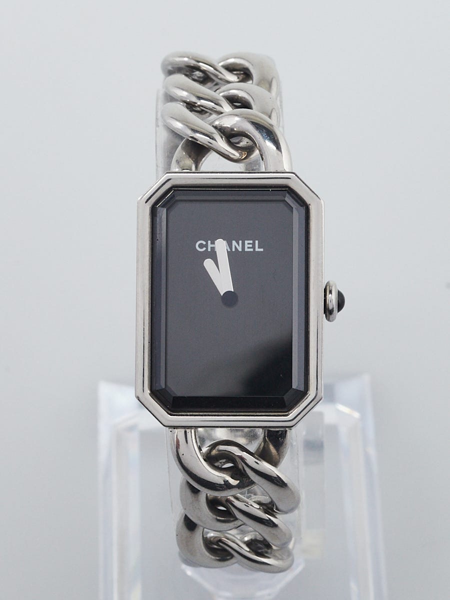 Chanel Premiere Chain Large Black Dial Watch H3250