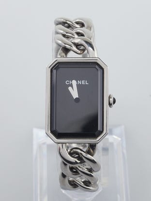 Stainless Steel Chain And Black Dial Premiere Quartz Watch H3250