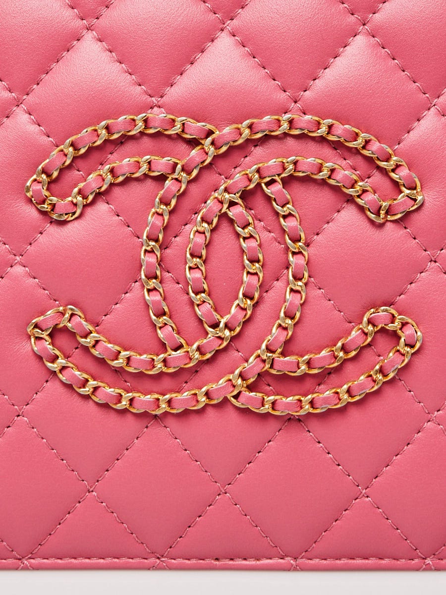 Chanel Rose Quilted Lambskin Leather Small Accordion Bag | Yoogi's