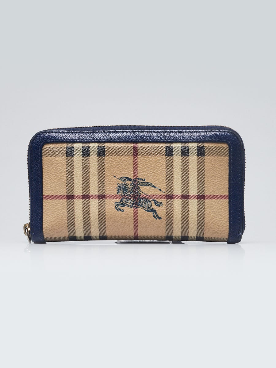 Checked Zipped Wallet in Brown - Burberry