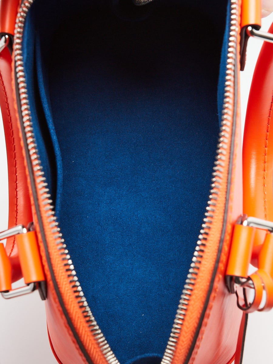 Louis Vuitton Alma Handbag Epi Leather With Logo Jacquard Strap Bb Auction