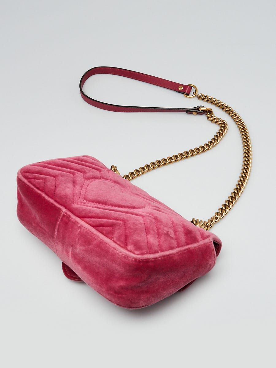Pink velvet quilted bag Shoulder Or Crossbody