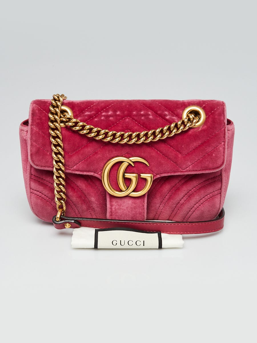 Gucci Black GG Marmont Velvet Small Shoulder Bag - Farfetch