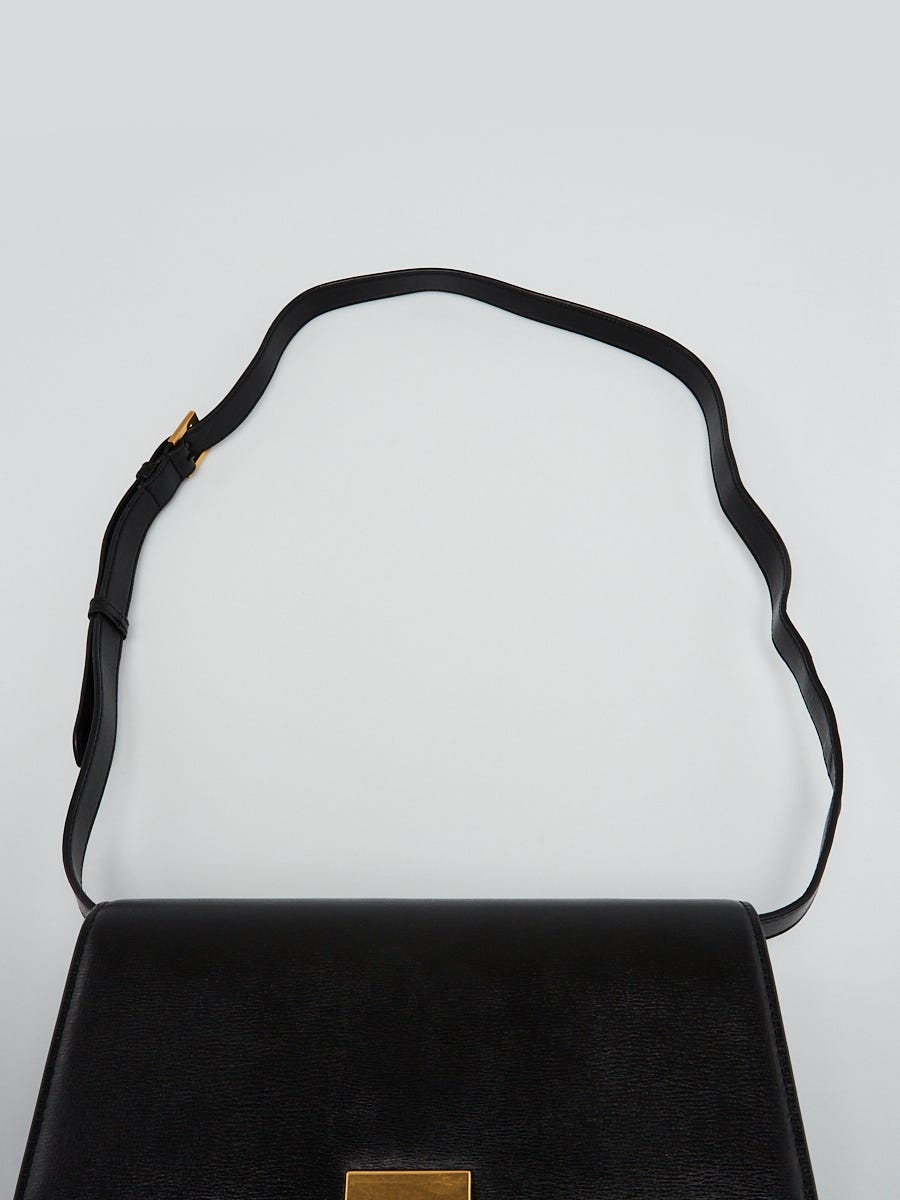 Yves Saint Laurent Black Calfskin Leather and Suede Medium Bellechasse  Satchel Bag - Yoogi's Closet