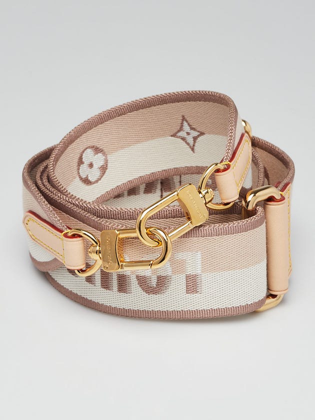 Louis Vuitton // Brown & Pink Bandouliere Monogram Strap – VSP