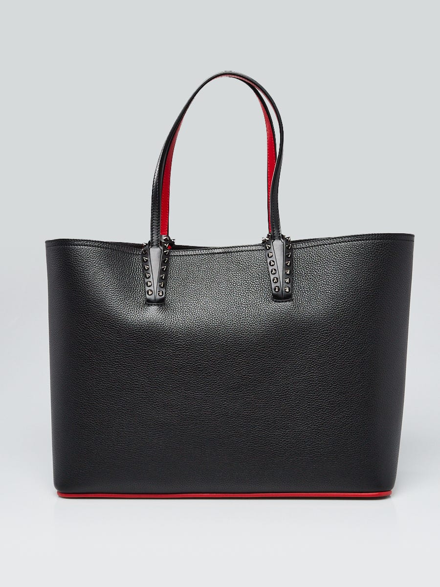 Christian Louboutin Black Pebbled Leather Cabata East/West Tote