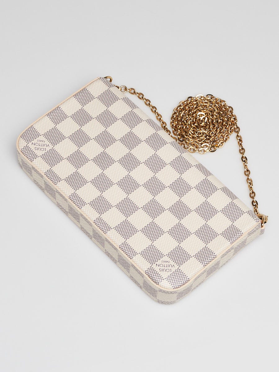 Louis Vuitton Damier Azur Canvas Felicie Pochette Bag - Yoogi's Closet