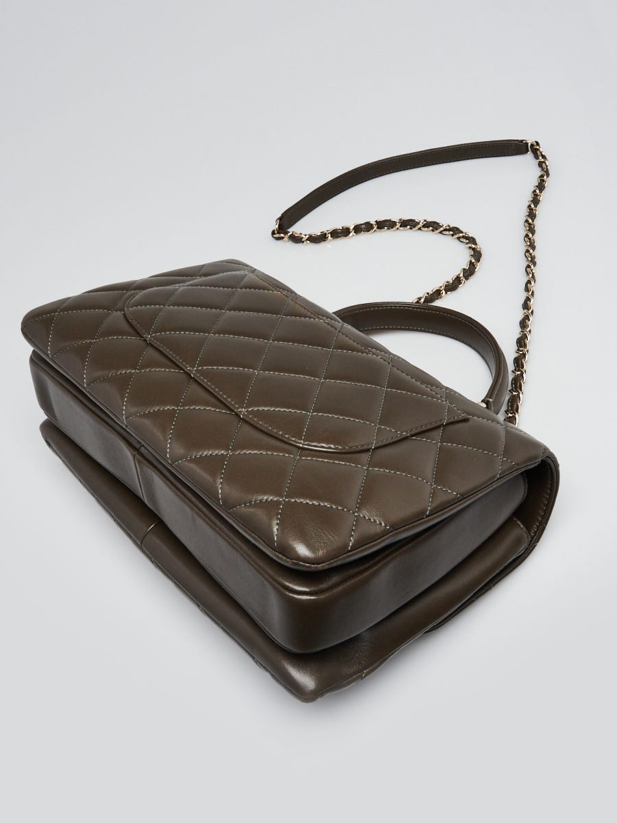 Chanel Olive Green Quilted Lambskin Leather Medium Trendy CC Bag - Yoogi's  Closet