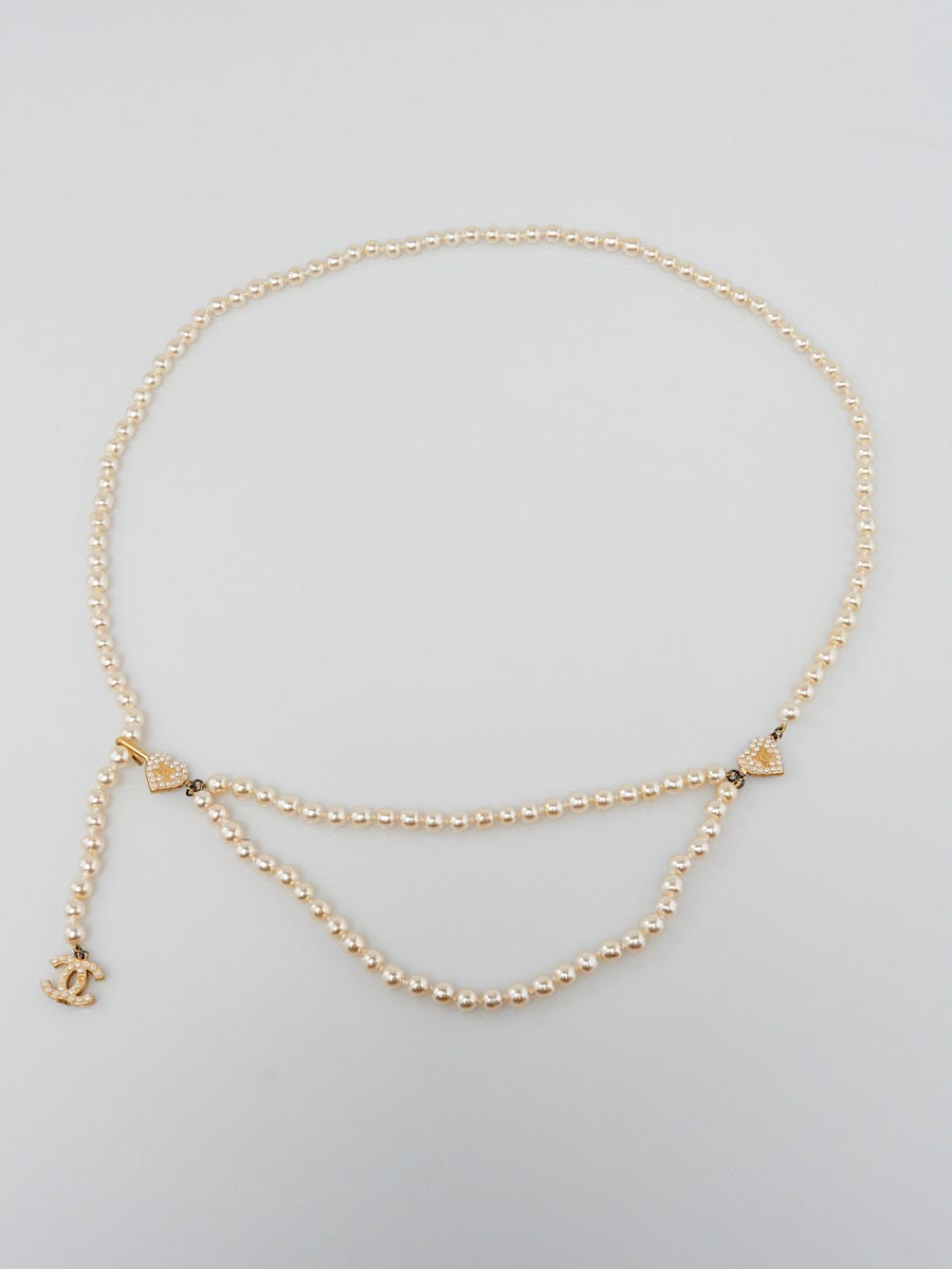 CHANEL Metal Pearl CC Chain Pendant Necklace Gold | FASHIONPHILE