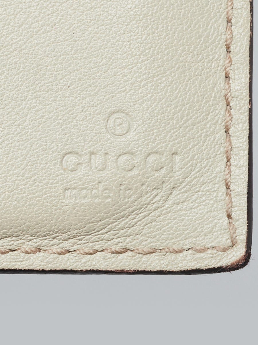 Gucci Dark White Guccissima Leather Bi-Fold Long Wallet