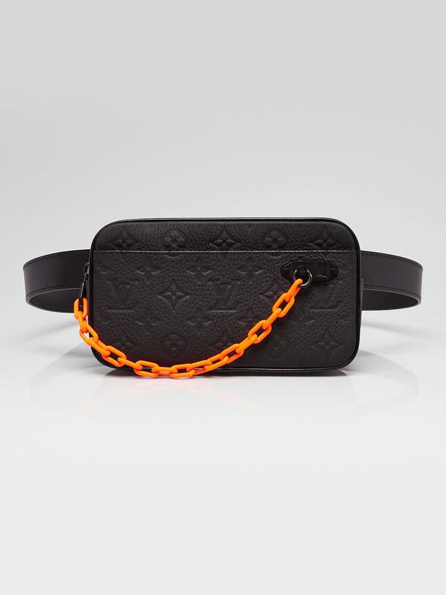 Louis Vuitton Black Taurillon Monogram Leather Solar Ray Soft Pochette Volga Belt Bag