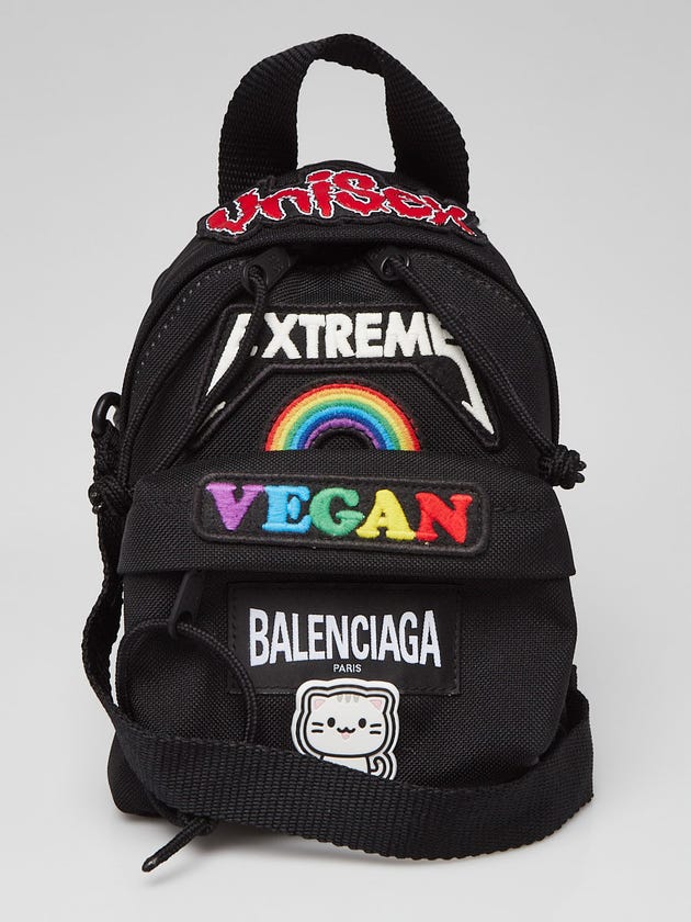 balenciaga backpack mini Wheel Nylon Small Black 46532157 Balenciaga Black Nylon Oversized Mini