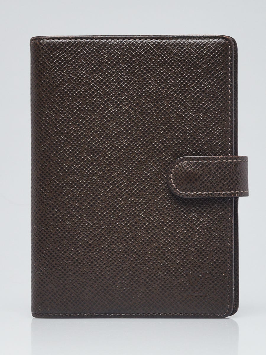 Louis Vuitton Brown Taiga Leather Small Agenda - Yoogi's Closet