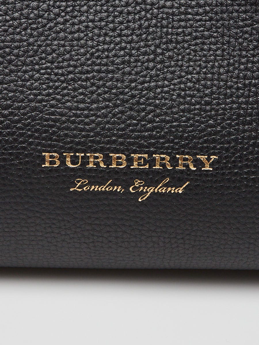 Burberry Embossed Monogram Black Leather Tote - MyDesignerly