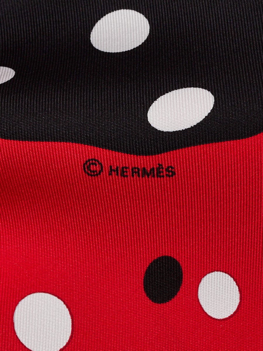 Hermes 90cm Rouge/Nero/Ecru Silk 'Hola Flamenco' Print Dimitri